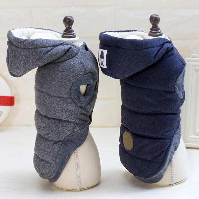 Puppy Pet Dog Coat Jacket Winter Dog Clothes Outfits Two-legged Clothing French Bulldog Chihuahua Yorkies Hoodie Coats