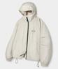 Dimitri Black Balaclava Slash Hood Zip-Up_Windbreaker Cream