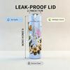 1PC Dried Flower Butterfly Wreath 750ml Color Plastic Sports Water Bottle Leakproof Flip Straw Lid Suitable for Sports Office Home Use