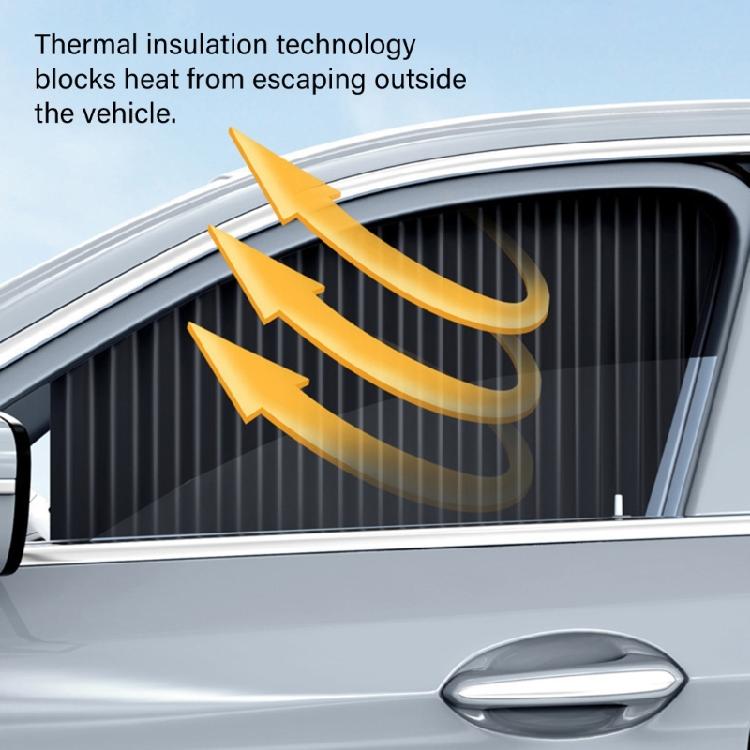 Adjustable Car Sun Shade For Side Window Quick Installation Side Window Curtain Polyester Material Window Sunshade