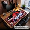 Rose Floral Theme Custom Mouse Pad Personalized With Name Text Customized Desk Mat For Office Home Decor