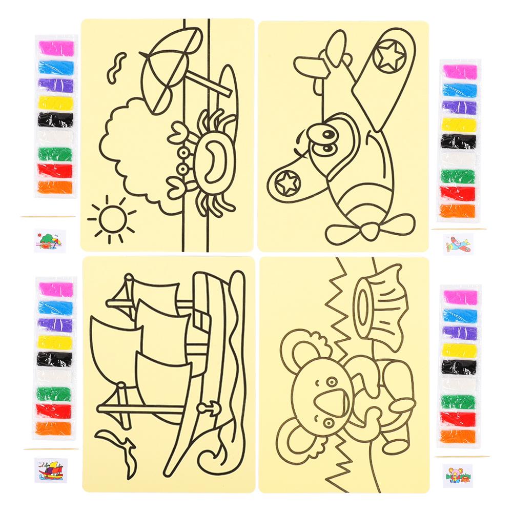 DIY Sand Art Painting Kit Children Picture Drawing Crafts Educational Toys Art Enlightenment Tools