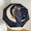1pc Moonlit Wisdom Umbrella with Plastic Handle,Suitable for All Seasons Home Travel Outdoor UmbrellaDD1374