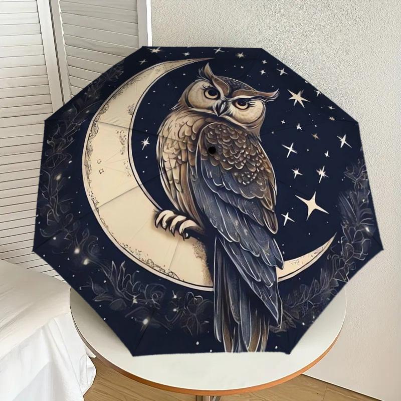 

1pc Moonlit Wisdom Umbrella with Plastic Handle,Suitable for All Seasons Home Travel Outdoor UmbrellaDD1374