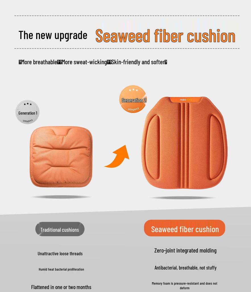 Universal 2026 Dongfeng Car Seat Cushion: Lightweight, Breathable, Anti-slip, Seaweed Fiber for All Seasons