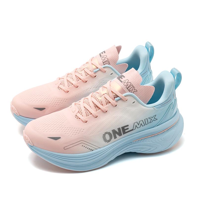Onemix Laufschuhe Damen Leichte Sportschuhe Gepolsterte Springseilschuhe Frühling und Herbst Stabile Unterstützung Laufschuhe Herren