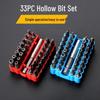 33-Piece Hollow Specialty Screwdriver Set with Hex, Torx, and Phillips Bits