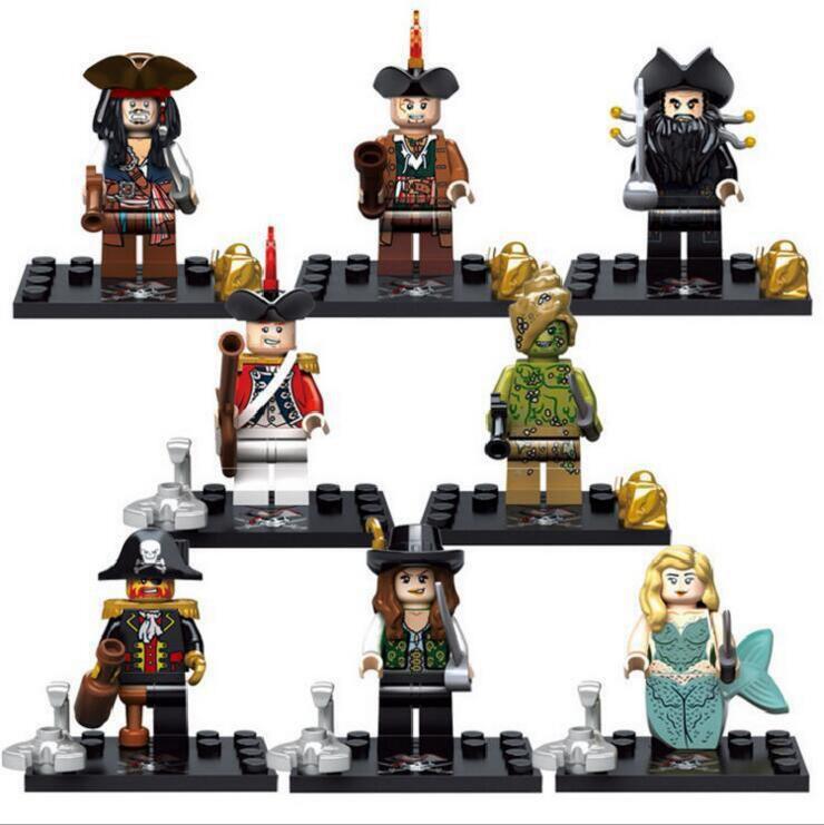 Pirates of the Caribbean KSZ515 & KSZ518 Movie TV Series Building Block Figures Bagged