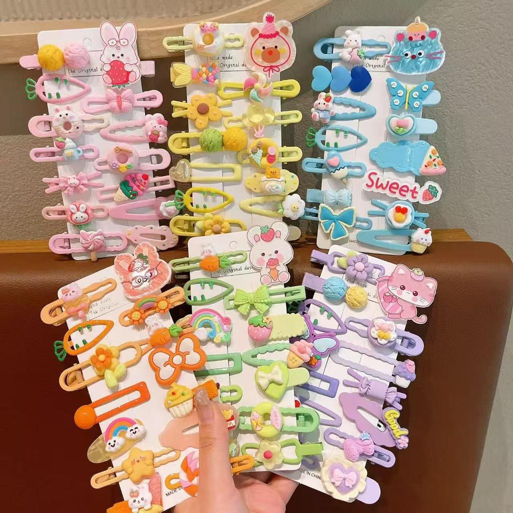 14 Pcs Hairpin Girl Children's Cute Clip Headdress Hairpin New Girl Hair Accessories Bangs Side Clip