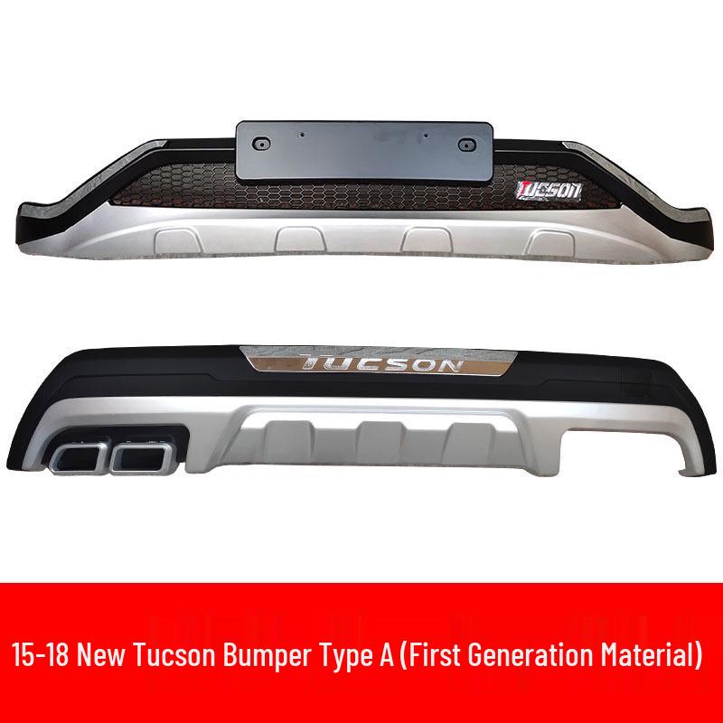 Fits 2015-2018 Hyundai Tucson: Front/rear Bumper Guards, 2018 Model Decorative Bumpers.