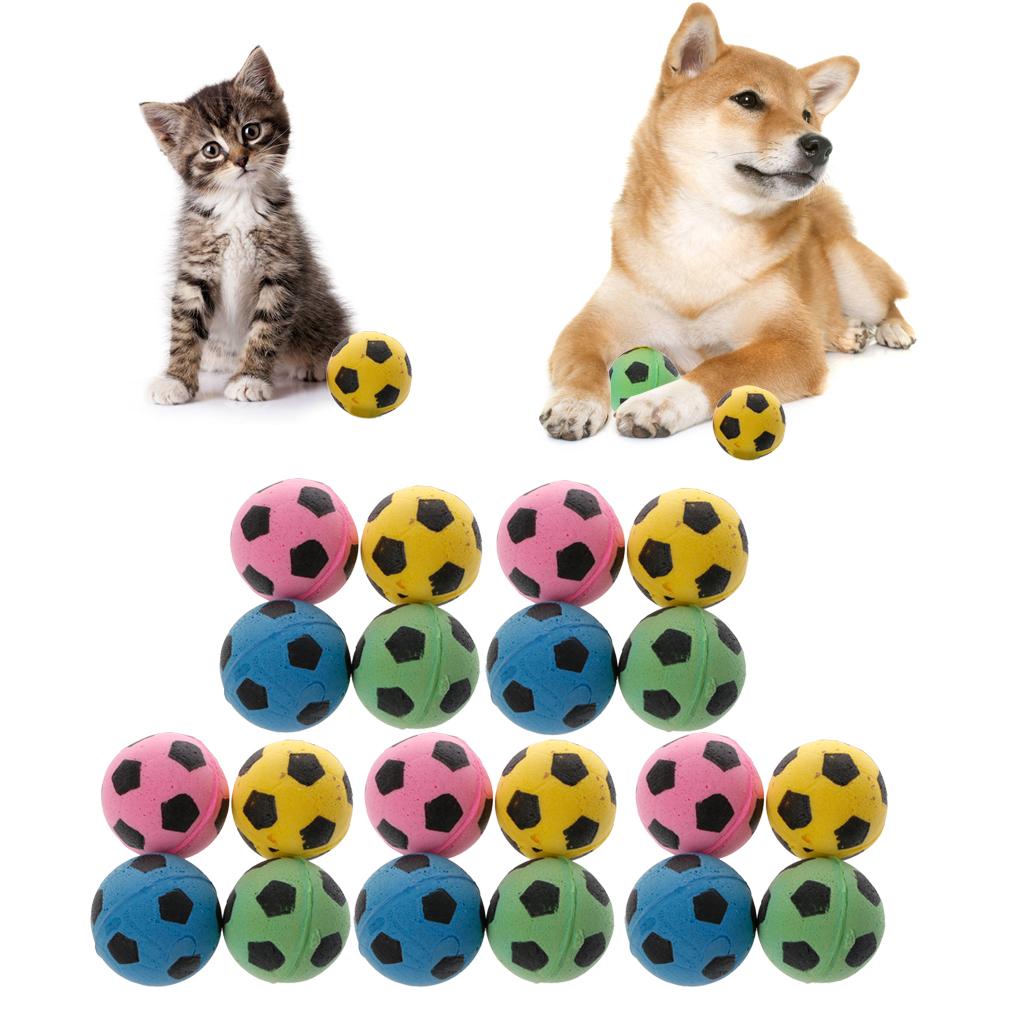 20Pcs Cat Interactive Balls Toy Non-toxic EVA Balls Interactive Toys for Cat Dogs Home for Play Outdoor Trainning