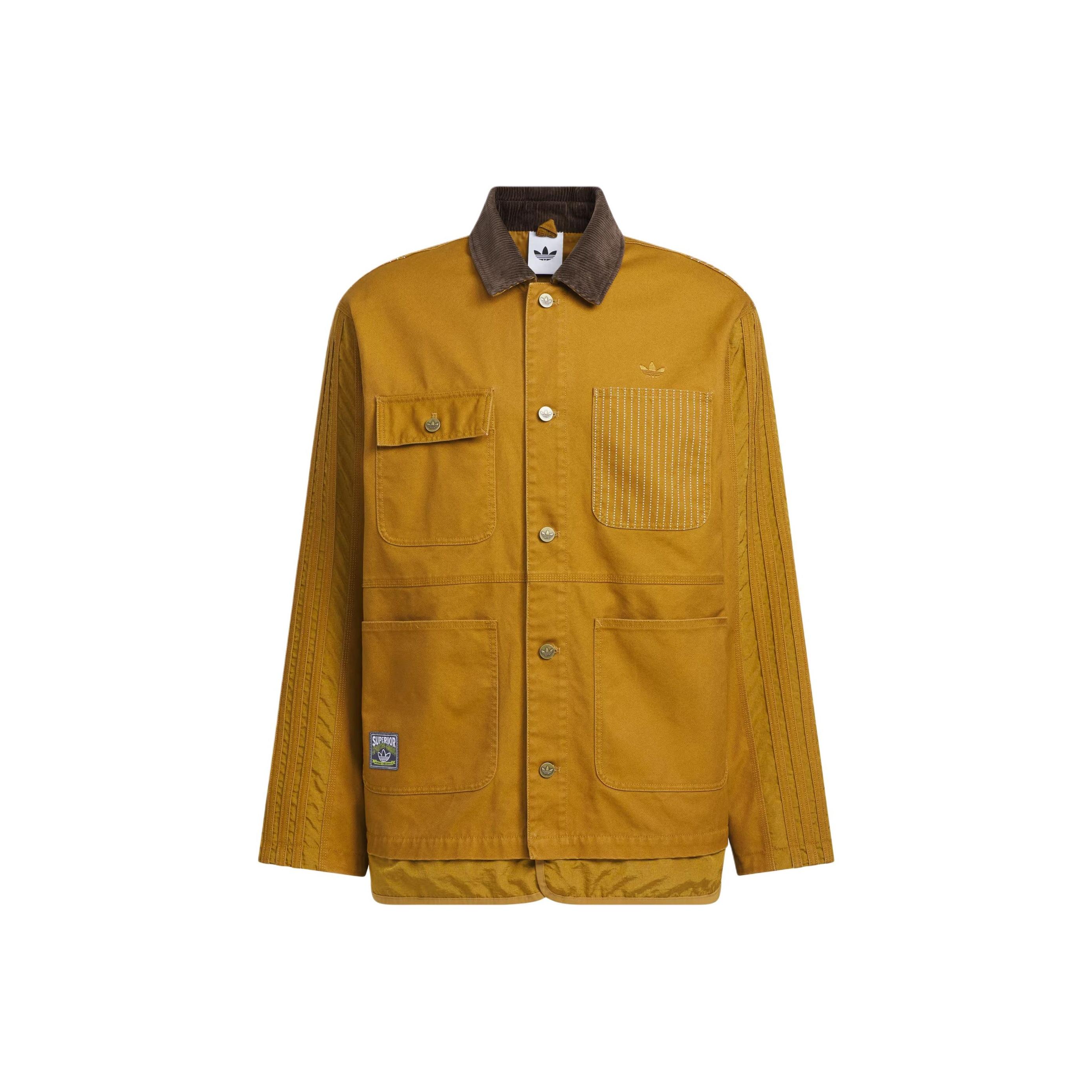 

Adidas Оригинальная куртка FW25 Wabash Модная Удобная Универсальная Лацкан Свободная Куртка Мужская Куртка KS5952 S