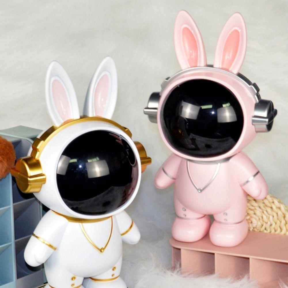 Large Capacity Astronaut Savings Bank With Light Space Rabbit Savings Bank Children/Kids