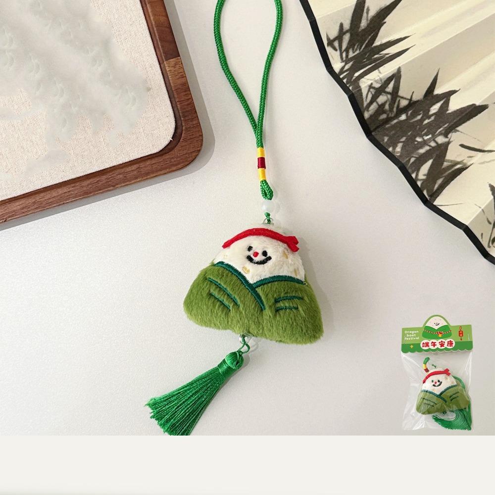 Chinese Style Zongzi Pendant Traditional Cartoon Plush Doll Pendant Cultural Activity