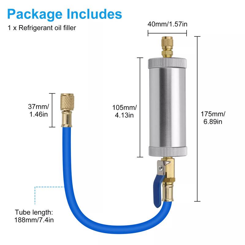 Frozen Oil Injector Car AC Refrigerant Charging Tool for R134A R12