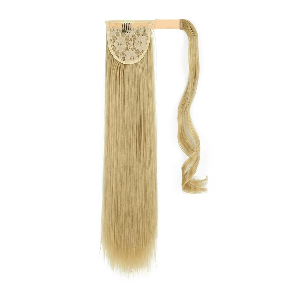 MISS WIG Women's Silky Straight Synthetic Clip In Drawstring Ponytail Hairpieces for Women Hair Extension