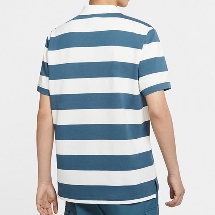 Nike Sportswear Heritage Striped Colorblock Short Sleeve Polo Shirt Men Tops Multicolor CU4433-058