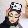 Woman Crown Hijab Face Muslim Islamic Gril Eyes Phone Case For iPhone 17 Air 16 15 14 13 12 11 Pro Max Plus