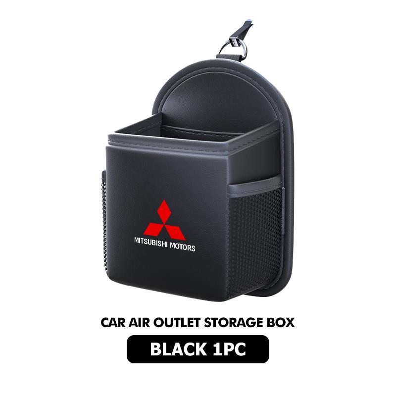 

Car Air Vent Outlet Organizer Storage Bag Phone Case Box Holder Pocket For Mitsubishi Lancer ASX Pajero Mirage Attrage Xpander
