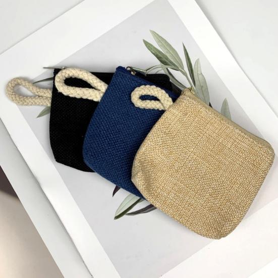yangyizhi Women Coin Purse, Fabric Mini Change Portable Small Zippered Pouch for Coins Cash Cards Lipstick Keys