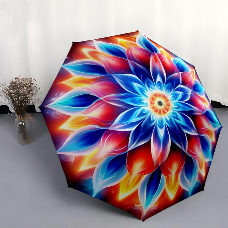 1PC Mandala Pattern Art Automatic Open/close, All-Season Portable Folding Umbrella for Women & Men yy250919135