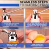 Egg Cracker Topper Tool for Raw Eggs Stainless Steel Egg Shell Opener Tool  Adjustable Effort for Preparing Custards and Cakes