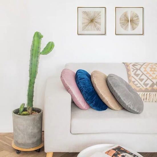 Throw Pillow Breathable Non-fading Soft Comfortable Nordic Style Short Velvet Pumpkin Cushion