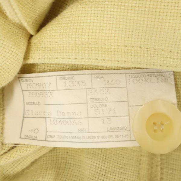 Emporio Armani Made in Italy Linen Double button Jacket 40 yellow Women Used