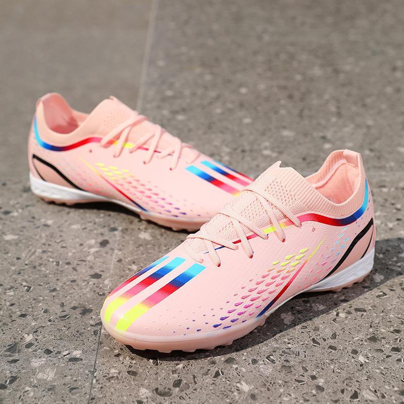 High Quality AG Spike Football Shoes for Kids Men Students Low Top Sports Training Boots Rubber Mesh Insole Customizable