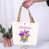 Anime Cartoon Print Student Commuting Trend Handbag Casual Lightweight Canvas Shoulder Bag