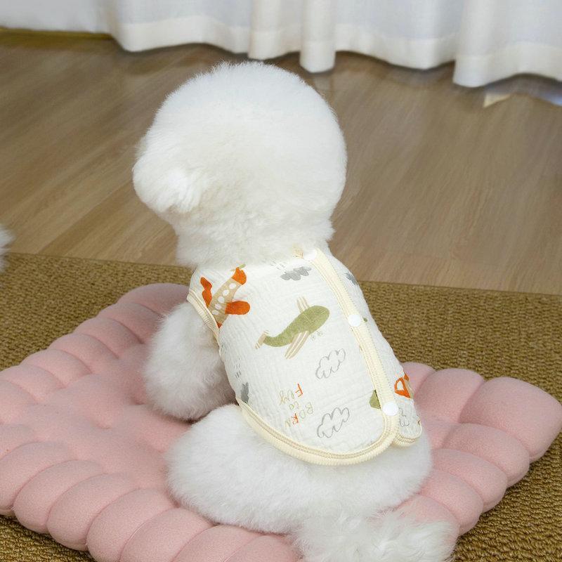 Cartoon Cute Pet Dog and Cat Summer Vest for Pomeranians, Cool and Comfortable Shark Vest Size 26