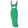 Elegant Bodycon Sexy Women's Dress for Women 2022 Summer Sleeveless Hollow Out Party Maxi Evening Night Club Dresses Woman