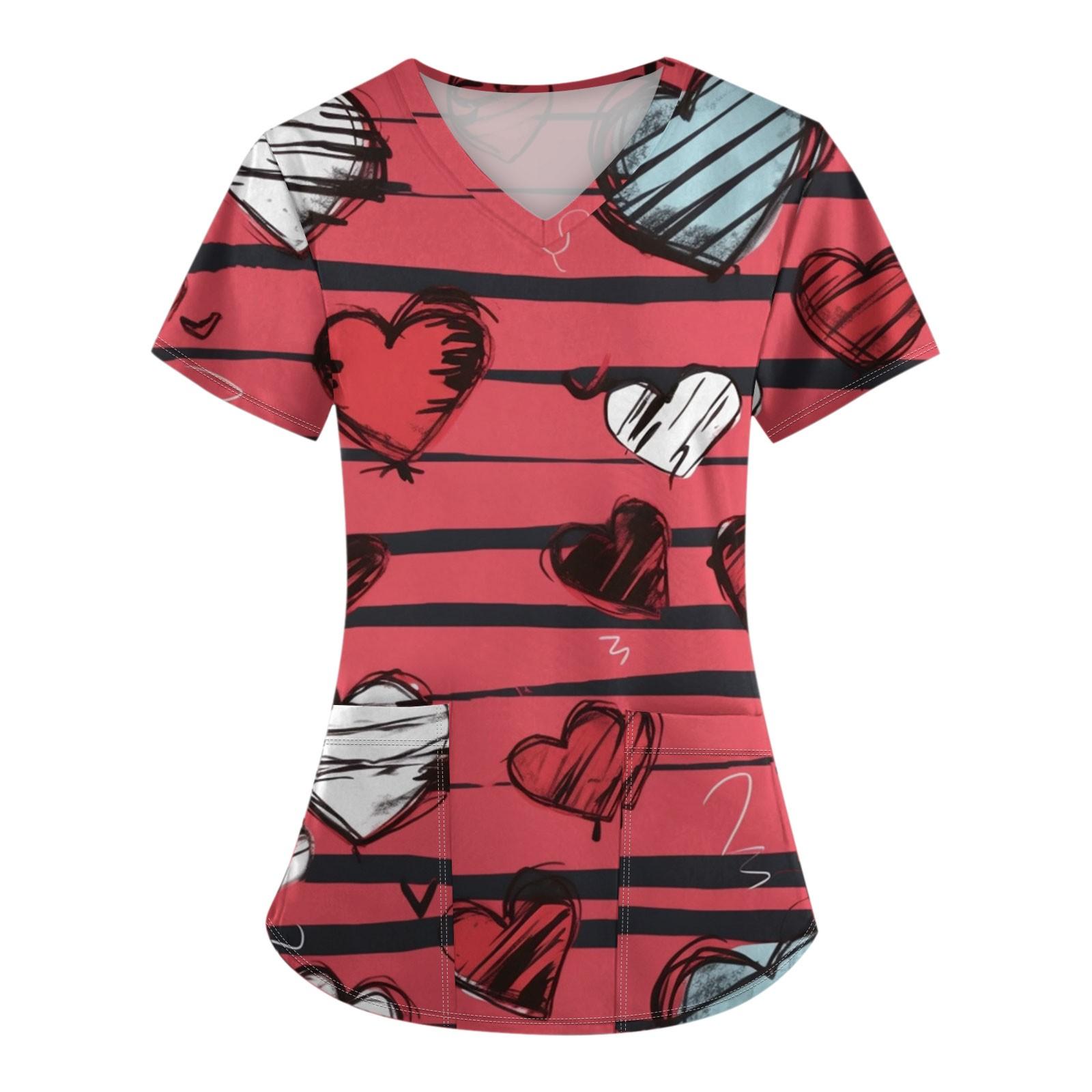 

Жіночі модні комбінезони з короткими рукавами та кишенями на День Святого Валентина. XXXXXL червоний