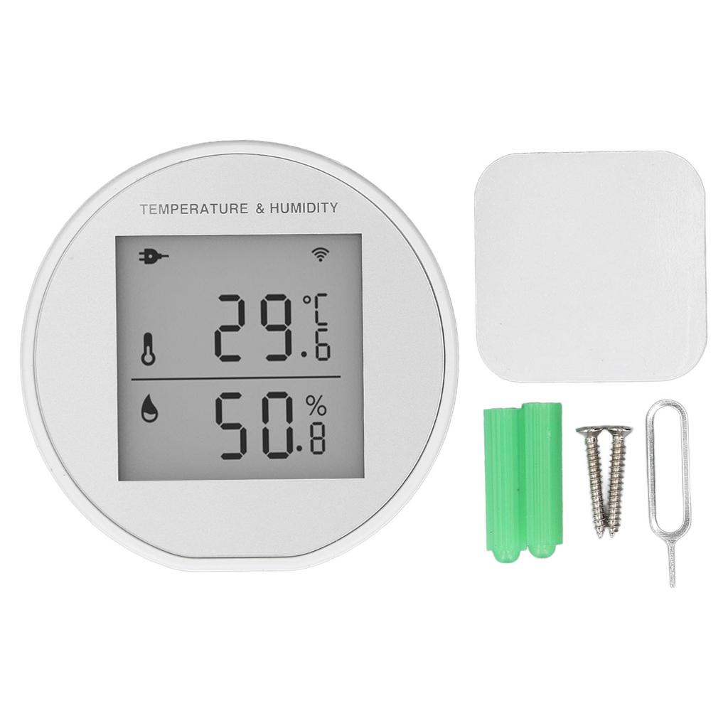 Indoor Temperature Humidity Sensor Smart Room Digital Hygrometer with Clear Screen for Garage