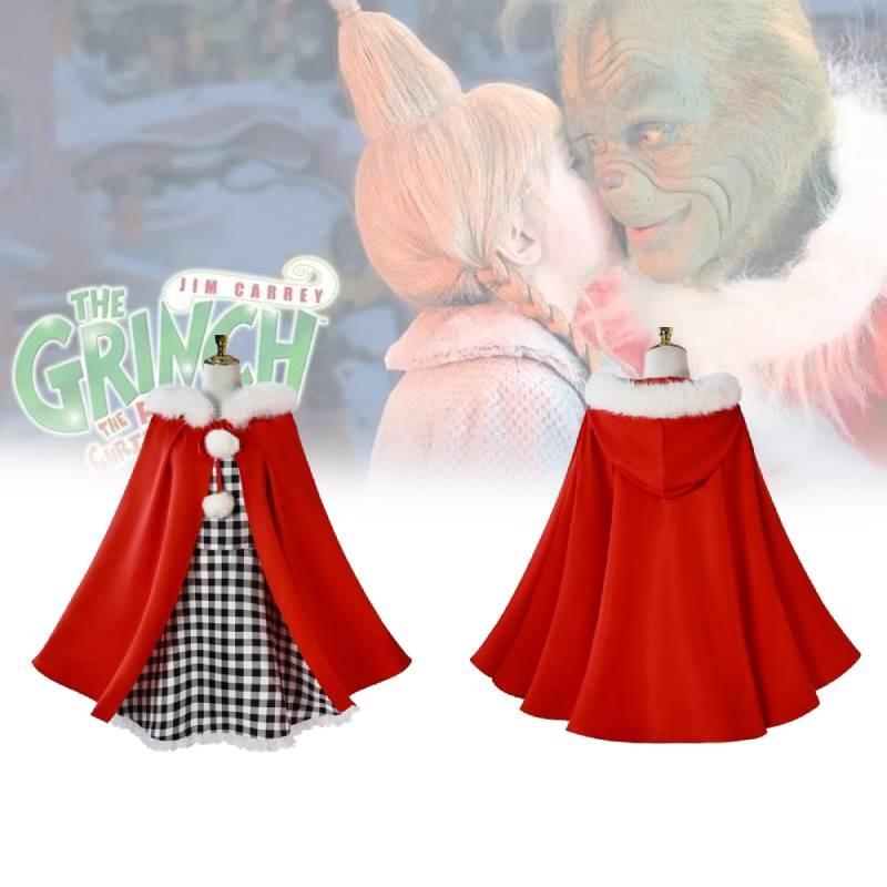 How The Stole Christmas Cosplay Role Play Halloween Party Red Fashion