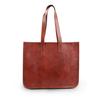 Large Vintage Leather Tote Bag: Handmade Work Purse