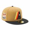 New Era 59FIFTY Cap MLB Houston HOU Side Under ONSPOTZ and Side Flat Summer Sun UV Protection (70823794, NER35C7990) Astros, Wheat/Black/Beige, Patch,