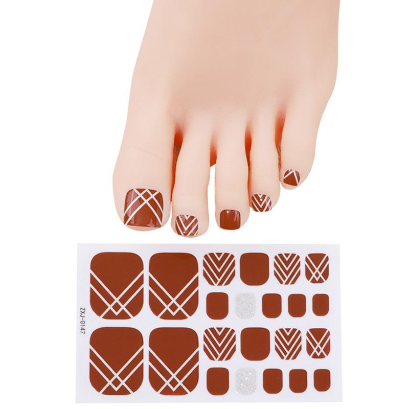 Japanese and Korean Toe Nail Stickers Waterproof Onion Pink Toenail Stickers Manicure Stickers