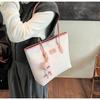 Textured Faux Leather Tote Bag for Women, Spacious Handheld Shoulder Handbag, Stylish Commute Work Bag with Zipper Closure KTB