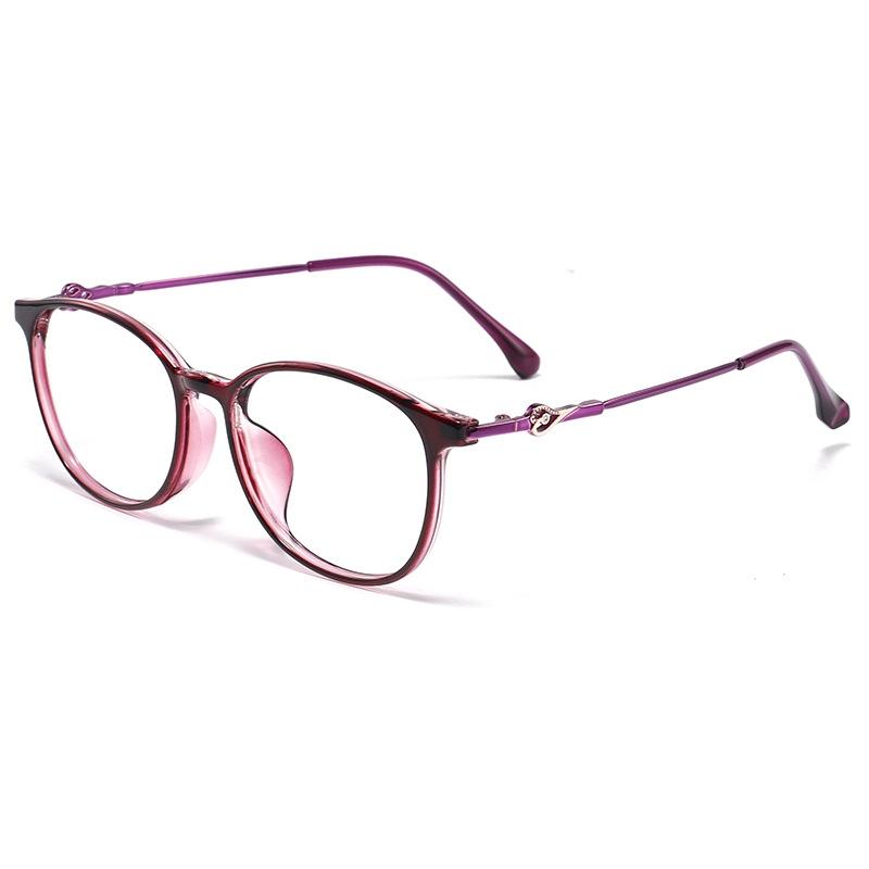 YIMARUILI Retro Oval TR90 Women's Glasses Frame Ultralight Fashion Total Small Face Optical Prescription Eyeglasses Frame F127X