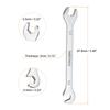 Uxcell Super-Thin Open End Wrench 5mm-11mm Metric Double Open-End Wrench with 15°and 75° Angled for Auto Repairs Home Projects