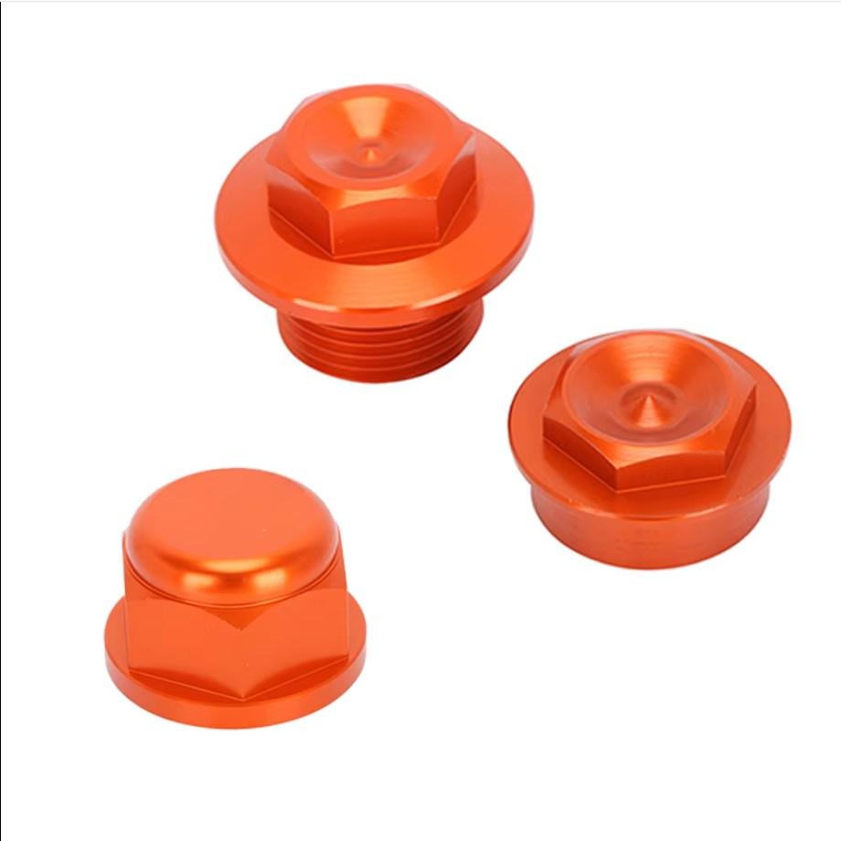 Motorcycle CNC Front Wheel Lock Nut Bolt Rear Chain Adjuster Axle Block Cover Aluminum For KTM SX SXF XC XCF EXC EXCF XCW 85-530