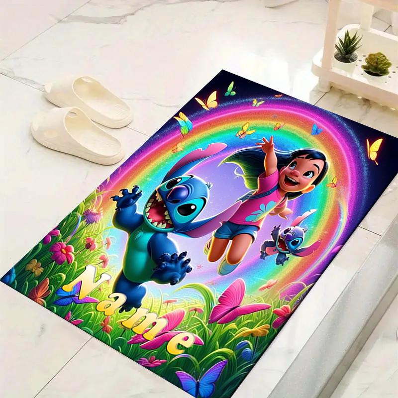 Custom 1Pc Lilo Stitch Adventure Rug Office Carpet Indoor Outdoor Entrance Doormat Nonslip Soft And Comfortable Living Room D916292