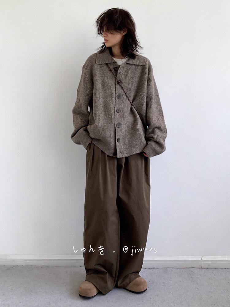 Herbst/Winter Unisex Japanischer Retro Strick-Cardigan Pullover