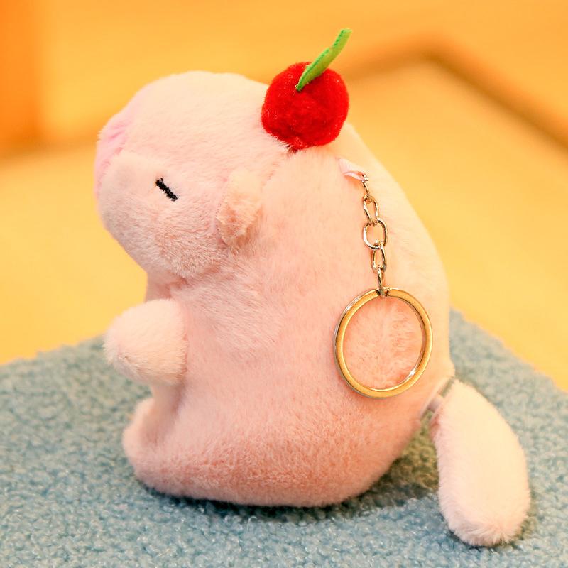 Kapibara doll snapping ring bracelet plush toy wagging tail capybara doll gift girl doll wholesale