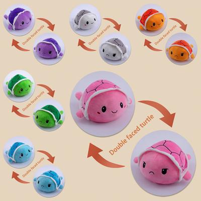 Turtle Doll Double-Sided Flip Turtle Plush Toy Reversible Doll Chirdren Kid Birthday Gift