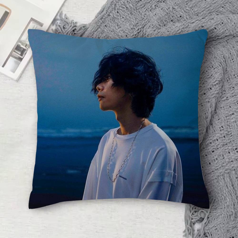 K-Kenshi Yonezu Double-Sided Printed Square Decorative Cushion Cover For Sofa Living Room Home Decor