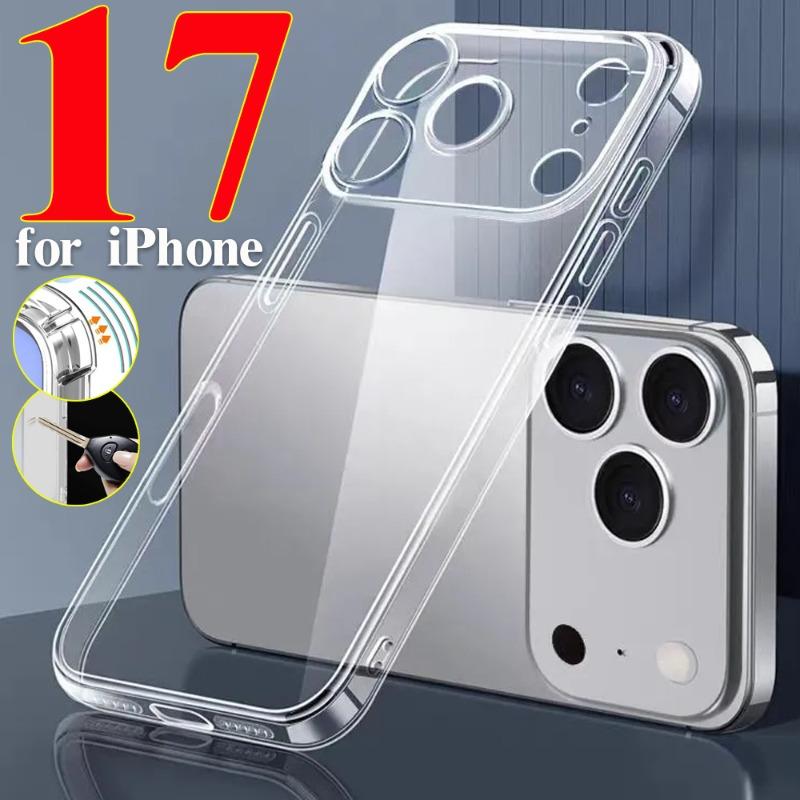 Transparent TPU Case for iPhone 17 Pro Max 17Air Shockproof Phone Cases for iPhone 17 17pm 17Air Shell Clear Protective Cover