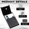 New PU Leather Business Card Case Metal Slim Pocket Card Holder with Magnetic Shut