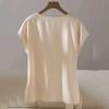 Womens Spring Tops Short Sleeve Side Tie Blouse Summer Shirts for Women Casual Loose Fit Womens Summer Shirts for Daily Wear